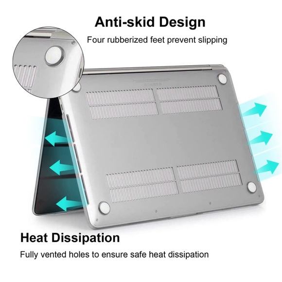 Pastel Rainbow Ombre Gradient 13" MacBook AIR Shell Case Keyboard Cover - Picture 5 of 11